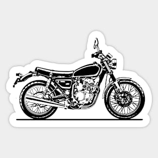 CB400 SS Motorcycle Sketch Art Sticker